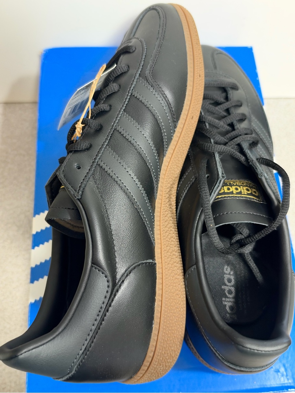 adidas Handball Spezial Core Black Carbon Gold Metallic Size 12 Men NEW JS3868 - Picture 5 of 11